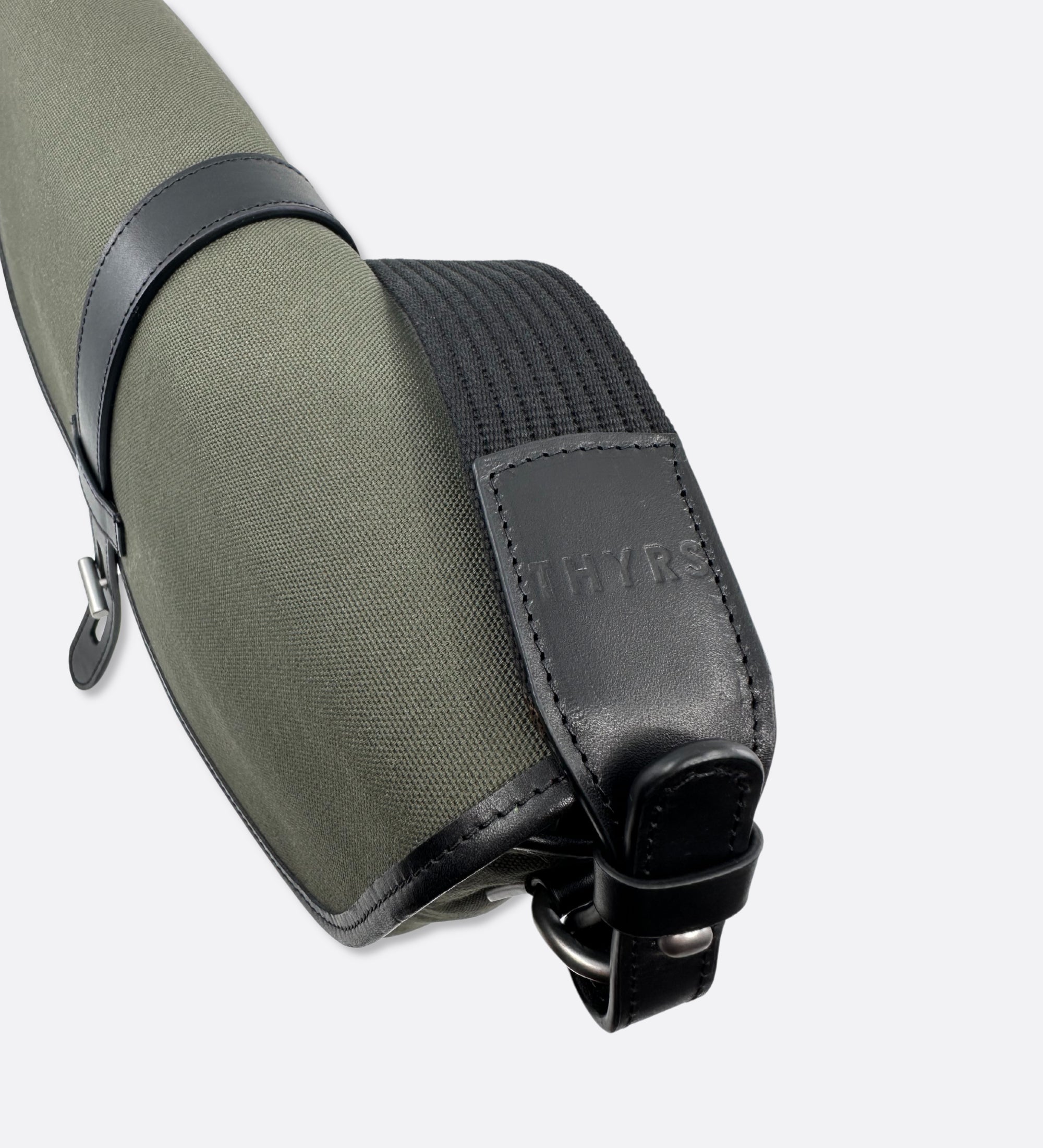 Besace toile coton bio, kaki bronze, taille M, THYRS