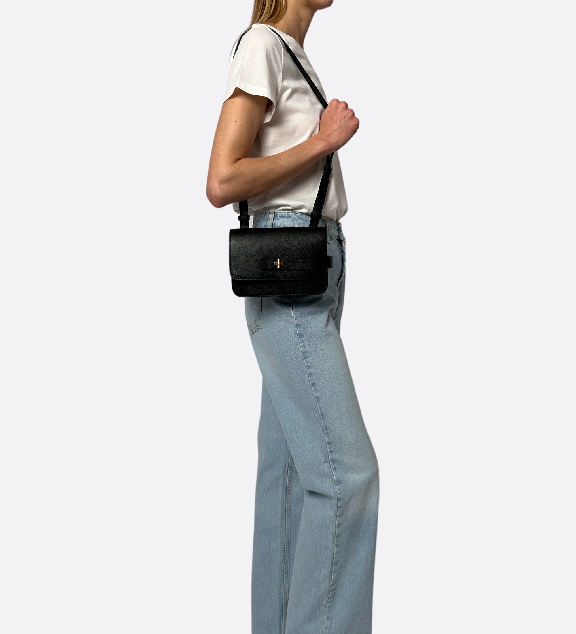 Petit Lalou, cuir grainé noir, THYRS