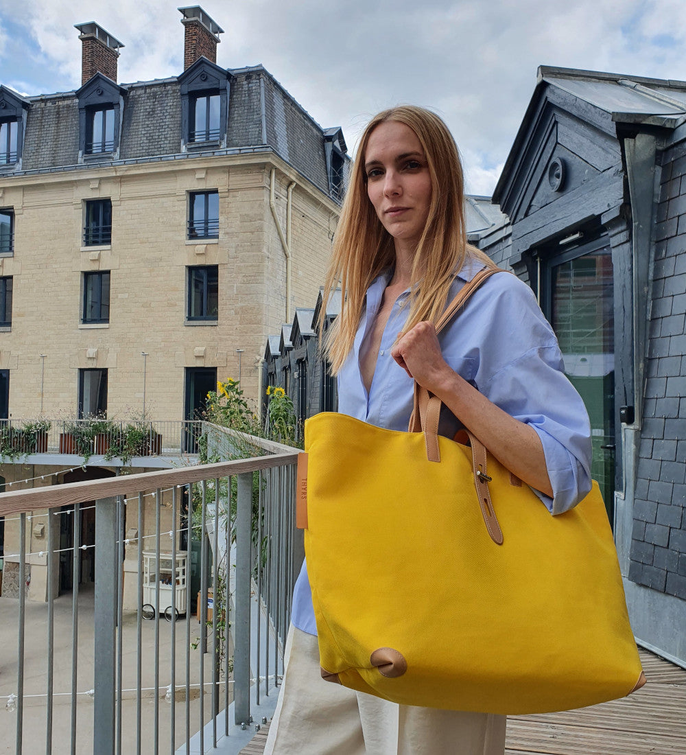 Tote bag fabriqué en France écoresponsable jaune par THYRS