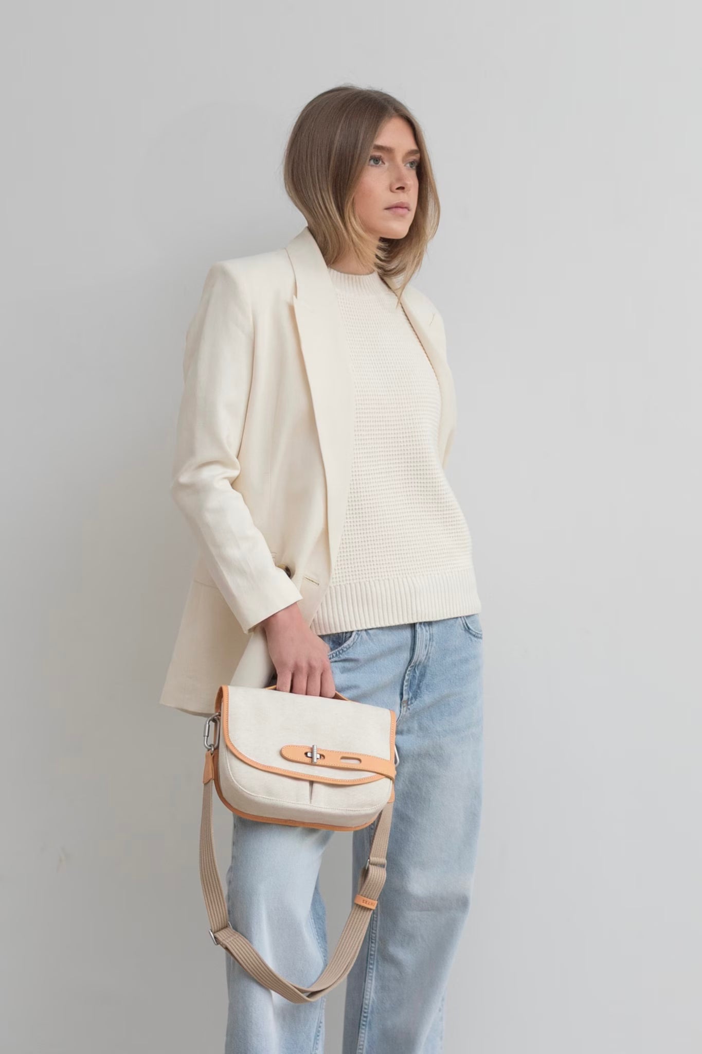 Besace S natte écru