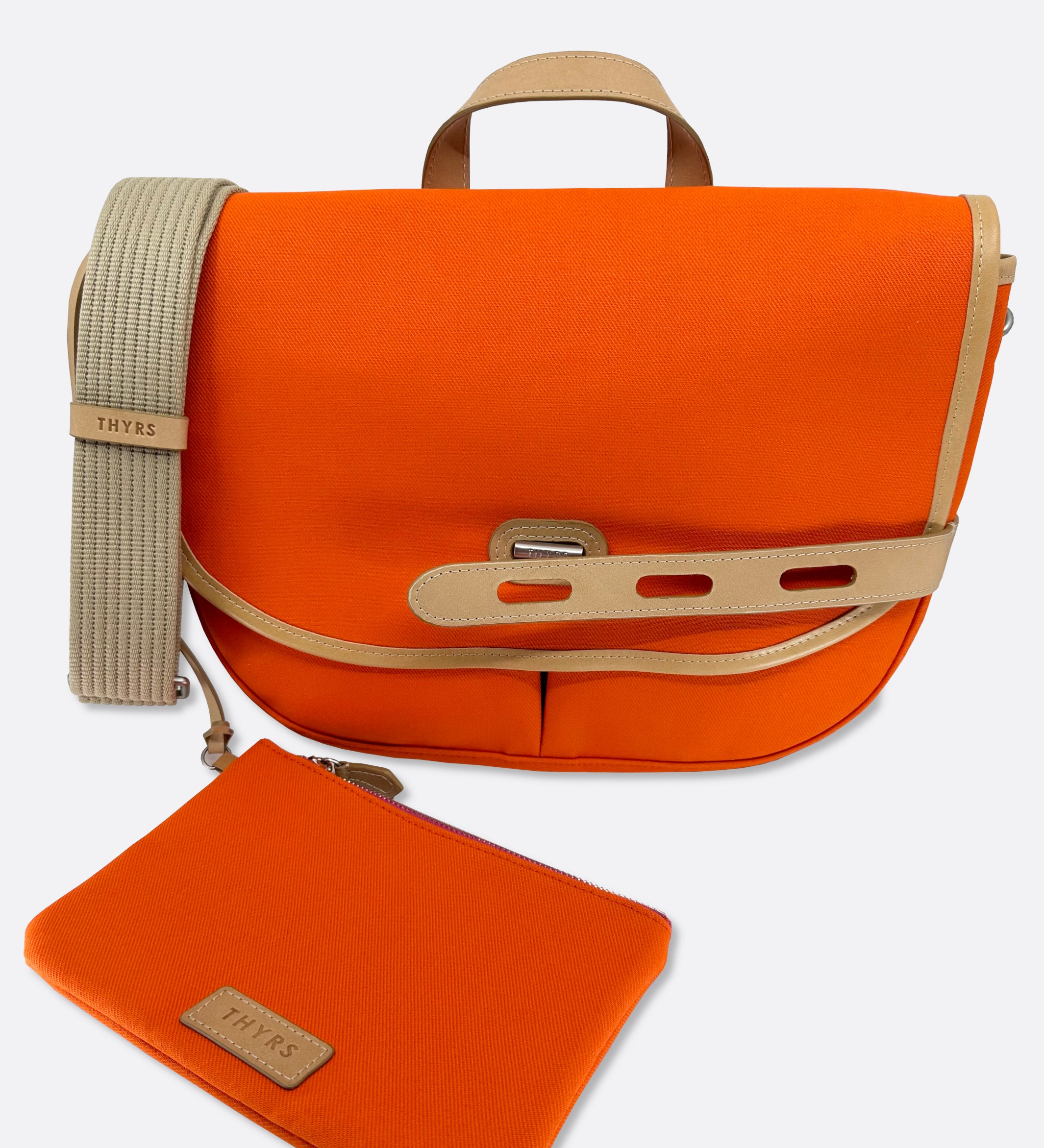 besace made in france THRS orange