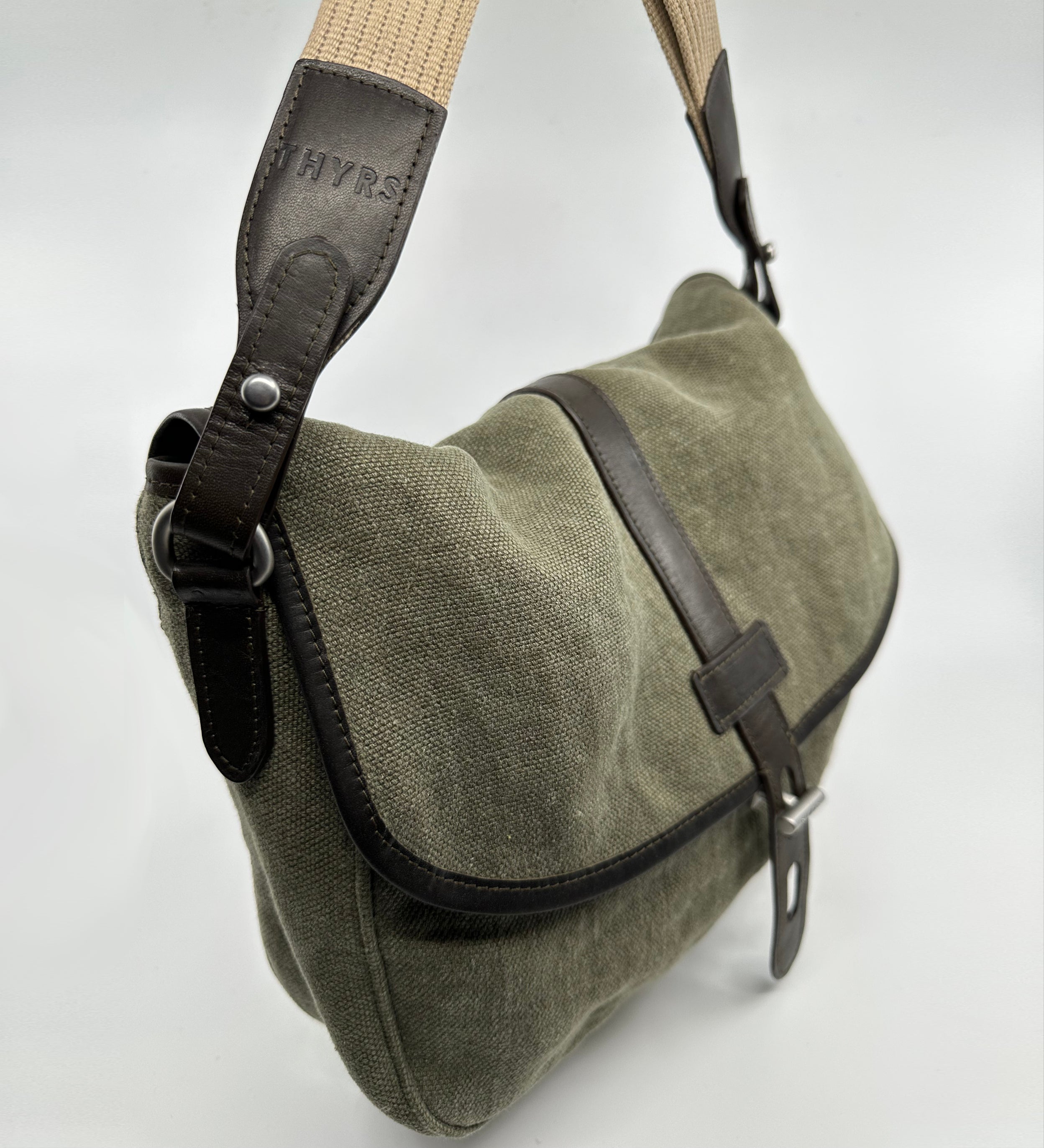 Besace lin kaki Made in France THYRS