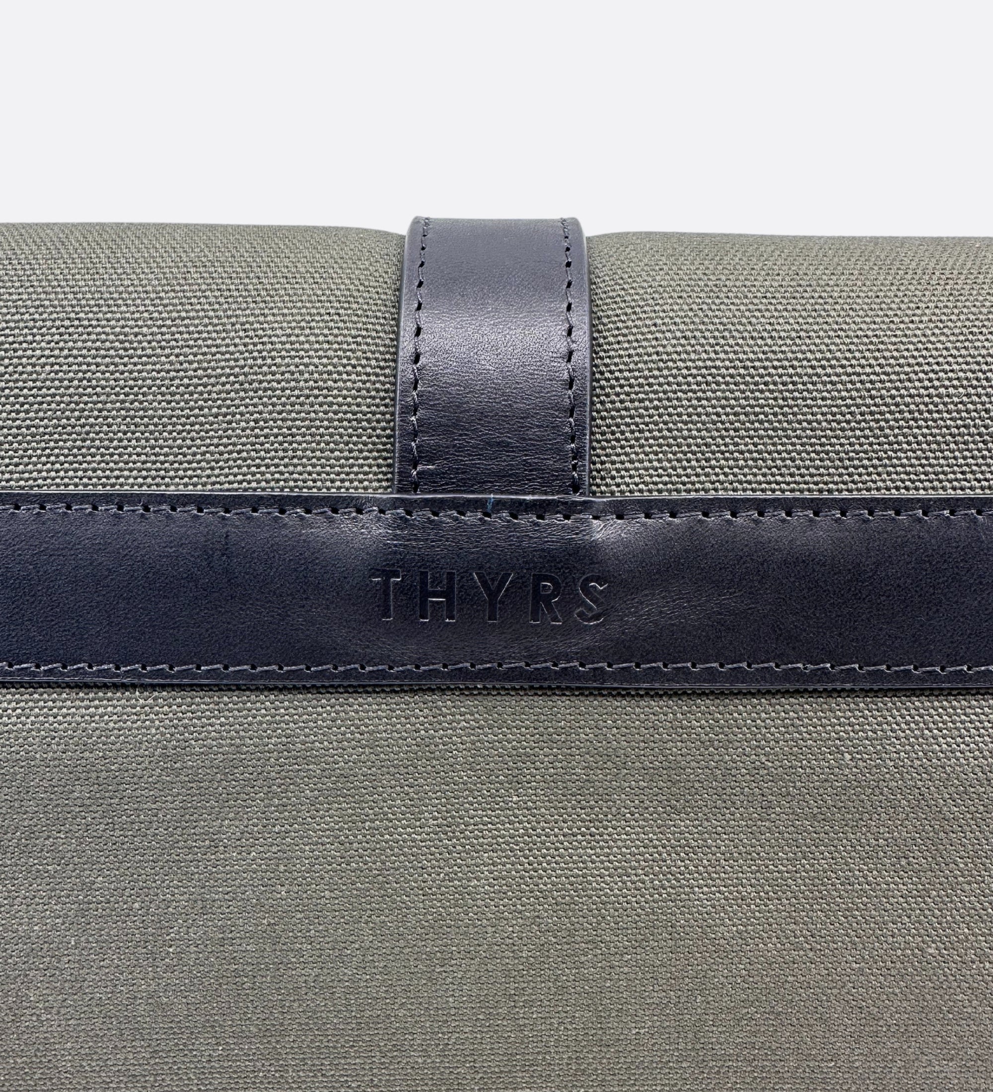 Besace toile coton bio, kaki bronze, taille M, THYRS