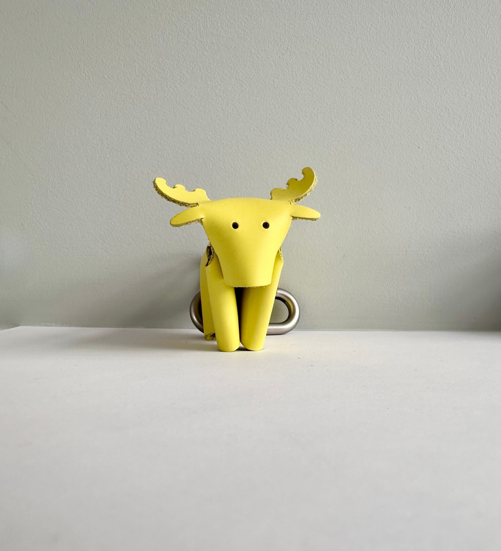 Moose Keychain | Upcycled leather