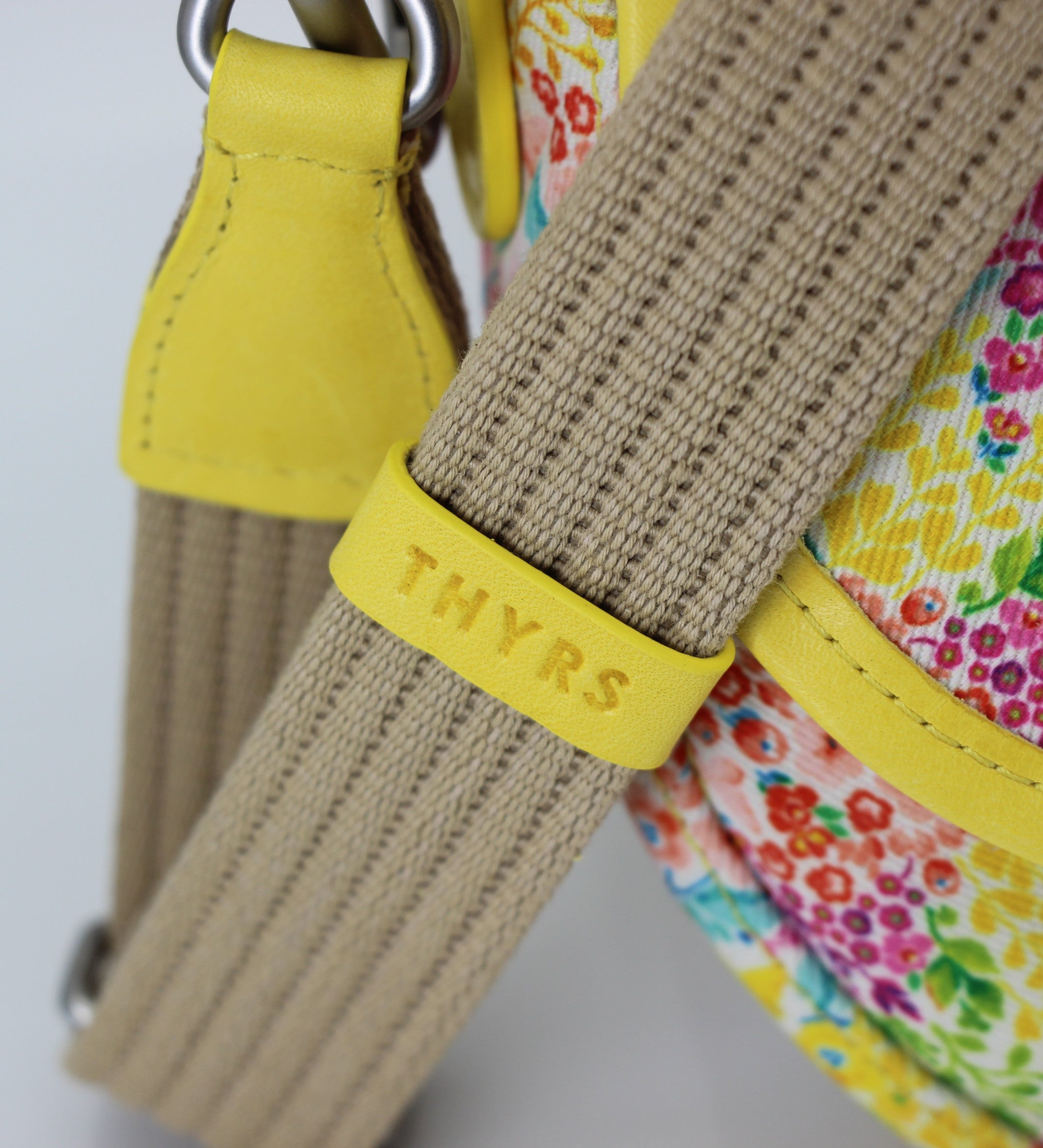 Petite besace made in France tissu fleurs jaune