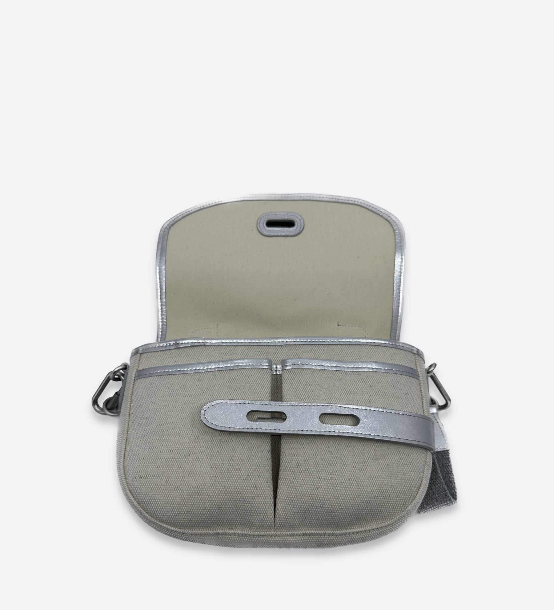 besace made in france THYRS écru et argent