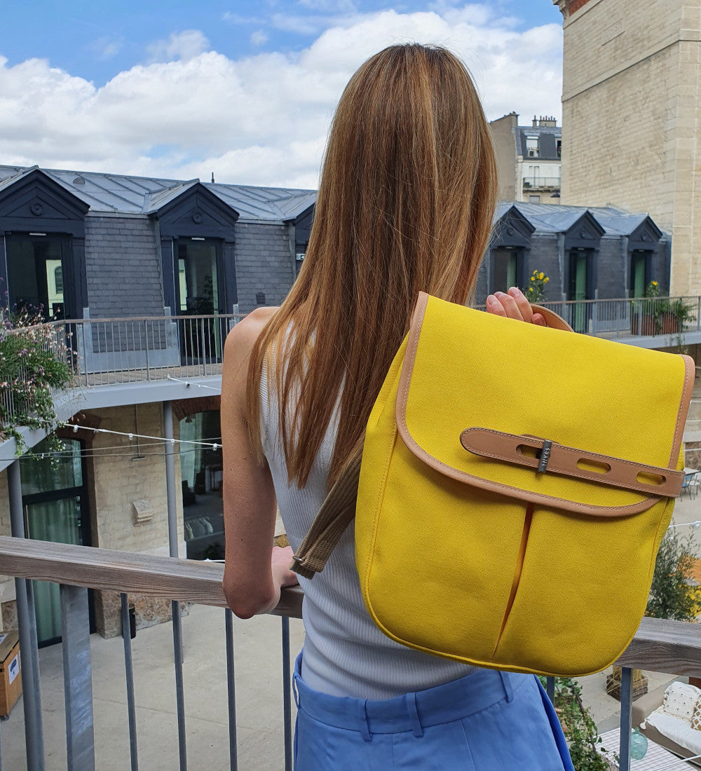 Sac à dos made in France jaune THYRS
